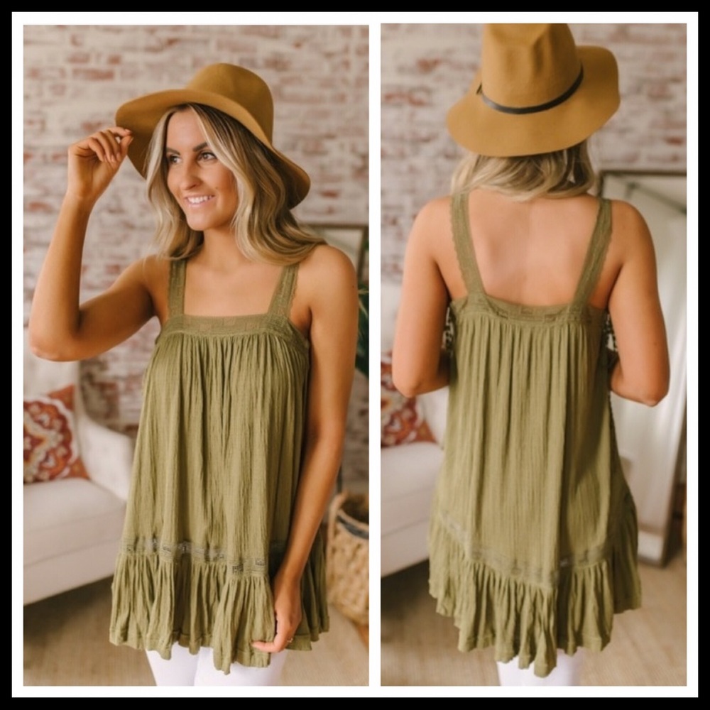 FREE PEOPLE BOHO SLIP DRESS A-LINE MINI A3C - Picture 2 of 8